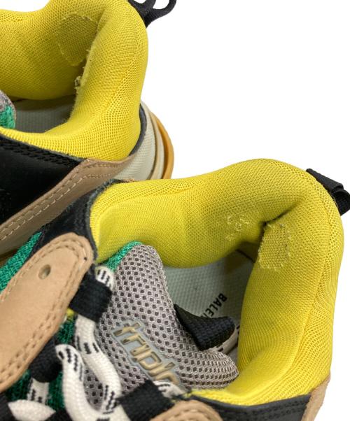 BALENCIAGA（バレンシアガ）BALENCIAGA (バレンシアガ) トリプルS メッシュ×レザー スニーカー ベージュ×グリーン サイズ:27.5cmの古着・服飾アイテム