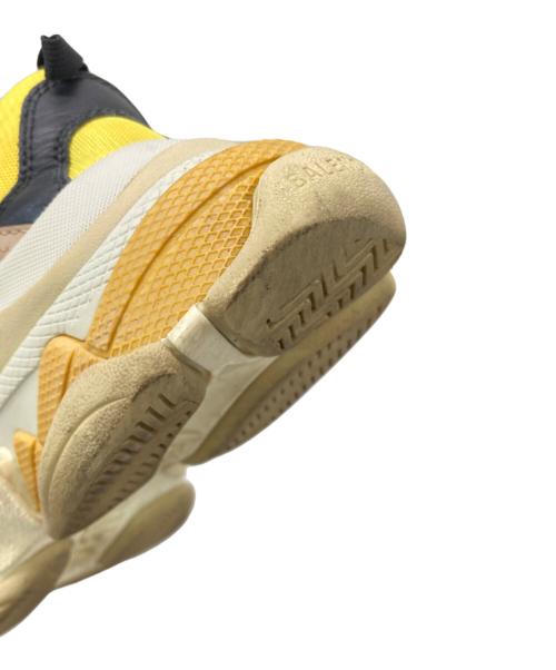 BALENCIAGA（バレンシアガ）BALENCIAGA (バレンシアガ) トリプルS メッシュ×レザー スニーカー ベージュ×グリーン サイズ:27.5cmの古着・服飾アイテム