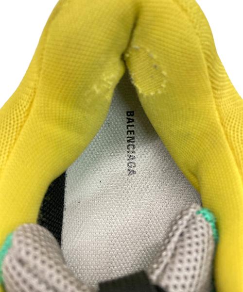 BALENCIAGA（バレンシアガ）BALENCIAGA (バレンシアガ) トリプルS メッシュ×レザー スニーカー ベージュ×グリーン サイズ:27.5cmの古着・服飾アイテム