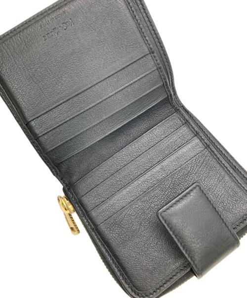 Yves Saint Laurent（イヴサンローラン）Yves Saint Laurent (イヴサンローラン) ロゴレザーラウンドジップウォレット ブラック サイズ:下記参照　の古着・服飾アイテム