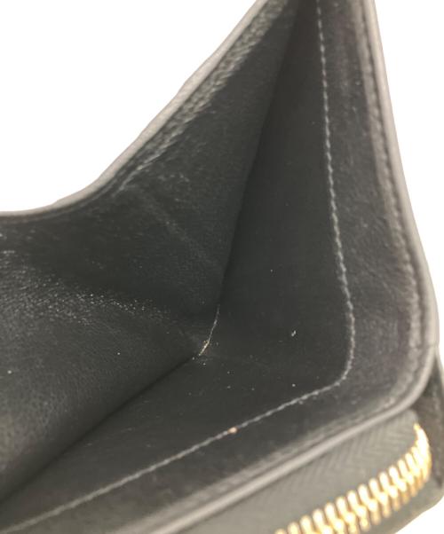 Yves Saint Laurent（イヴサンローラン）Yves Saint Laurent (イヴサンローラン) ロゴレザーラウンドジップウォレット ブラック サイズ:下記参照　の古着・服飾アイテム