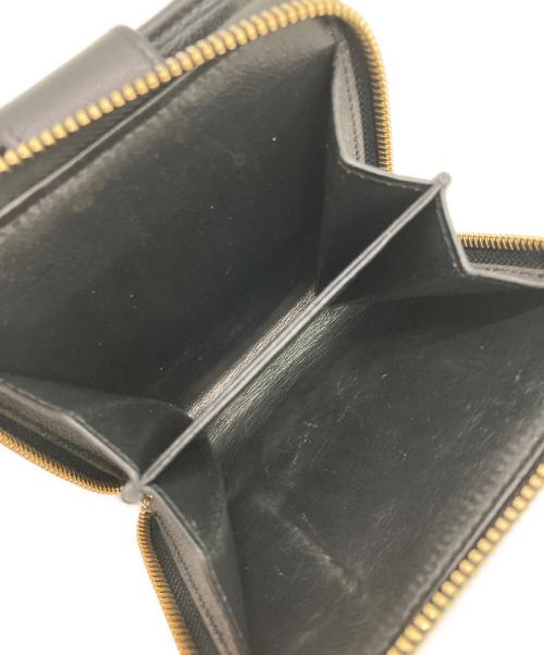 Yves Saint Laurent（イヴサンローラン）Yves Saint Laurent (イヴサンローラン) ロゴレザーラウンドジップウォレット ブラック サイズ:下記参照　の古着・服飾アイテム