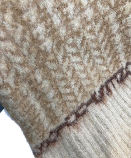 Acne studios（アクネ ストゥディオス）Acne studios (アクネ ストゥディオス) ハウンドトゥースチェック クルーネックニット ベージュ サイズ:XSの古着・服飾アイテム