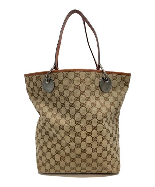 GUCCI（グッチ）GUCCI (グッチ) GGキャンバストートバッグ ベージュ サイズ:下記参照　の古着・服飾アイテム