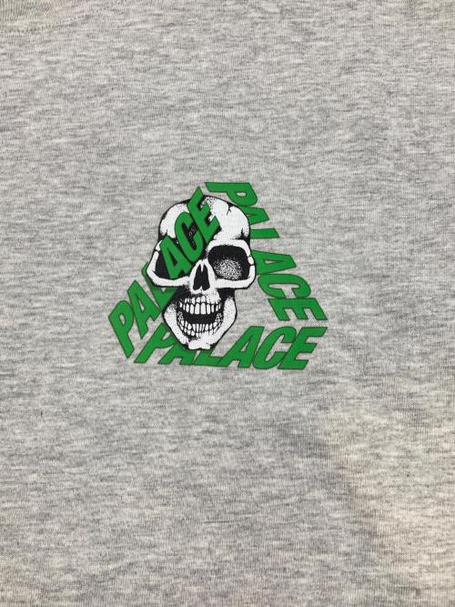 PALACE（パレス）PALACE (パレス) P3 スカル Tシャツ グレー サイズ:XXLの古着・服飾アイテム
