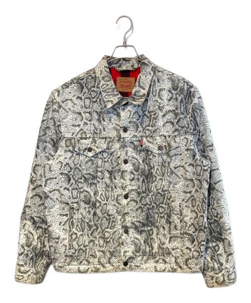 LEVI'S（リーバイス）LEVI'S (リーバイス) SUPREME (シュプリーム) Snakeskin Trucker Jacket ホワイト サイズ:Lの古着・服飾アイテム