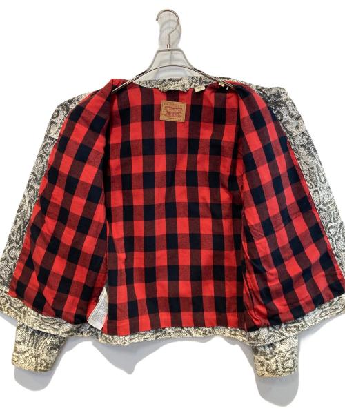 LEVI'S（リーバイス）LEVI'S (リーバイス) SUPREME (シュプリーム) Snakeskin Trucker Jacket ホワイト サイズ:Lの古着・服飾アイテム