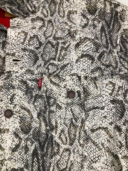LEVI'S（リーバイス）LEVI'S (リーバイス) SUPREME (シュプリーム) Snakeskin Trucker Jacket ホワイト サイズ:Lの古着・服飾アイテム
