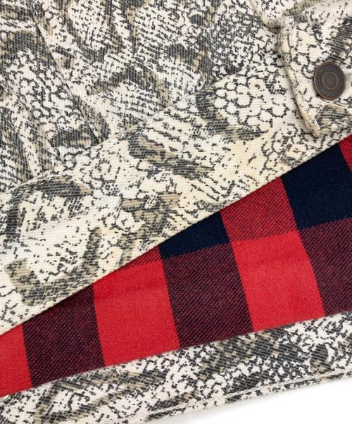 LEVI'S（リーバイス）LEVI'S (リーバイス) SUPREME (シュプリーム) Snakeskin Trucker Jacket ホワイト サイズ:Lの古着・服飾アイテム