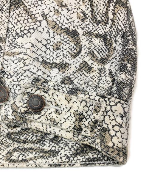 LEVI'S（リーバイス）LEVI'S (リーバイス) SUPREME (シュプリーム) Snakeskin Trucker Jacket ホワイト サイズ:Lの古着・服飾アイテム