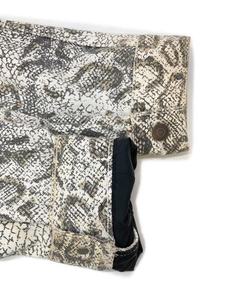 LEVI'S（リーバイス）LEVI'S (リーバイス) SUPREME (シュプリーム) Snakeskin Trucker Jacket ホワイト サイズ:Lの古着・服飾アイテム