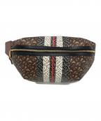 BURBERRYバーバリー）の古着「MONOGRAM STRIPEバムバッグ」｜ブラウン