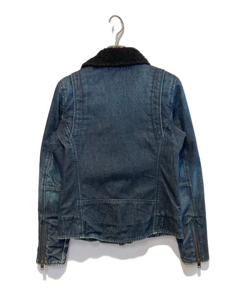 DIESEL（ディーゼル）DIESEL (ディーゼル) 裏ボアデニムライダースジャケット インディゴ サイズ:不明の古着・服飾アイテム