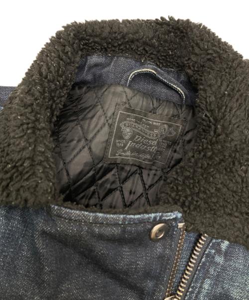 DIESEL（ディーゼル）DIESEL (ディーゼル) 裏ボアデニムライダースジャケット インディゴ サイズ:不明の古着・服飾アイテム