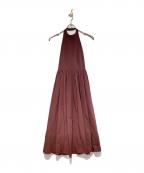 anuansアニュアンス）の古着「バックコンシャスホルターネックワンピース」｜パープル