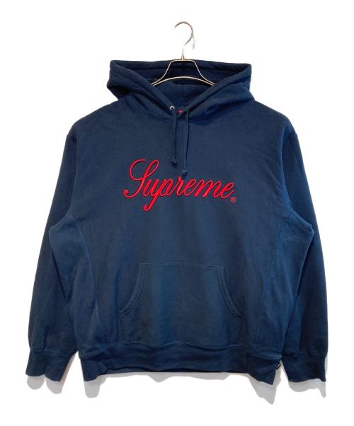 SUPREME（シュプリーム）SUPREME (シュプリーム) Embroidered Script Hooded Sweatshirt ネイビー サイズ:XLの古着・服飾アイテム