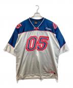 FUBUフブ）の古着「ゲームシャツ」｜グレー×ネイビー