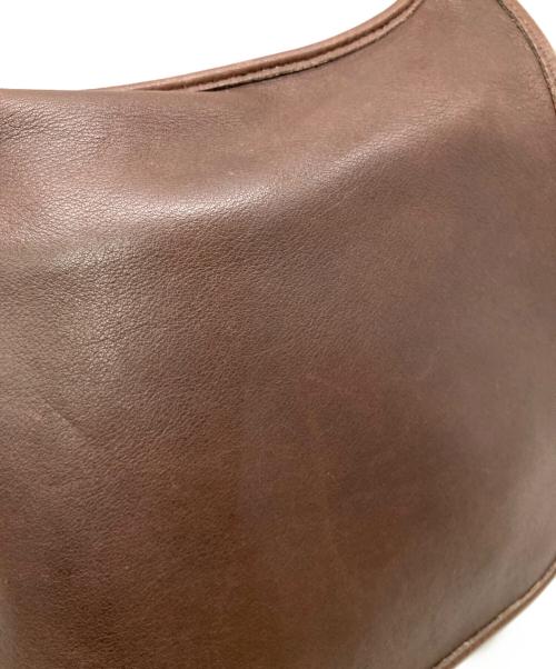 COACH（コーチ）COACH (コーチ) レザーショルダーバッグ ブラウンの古着・服飾アイテム