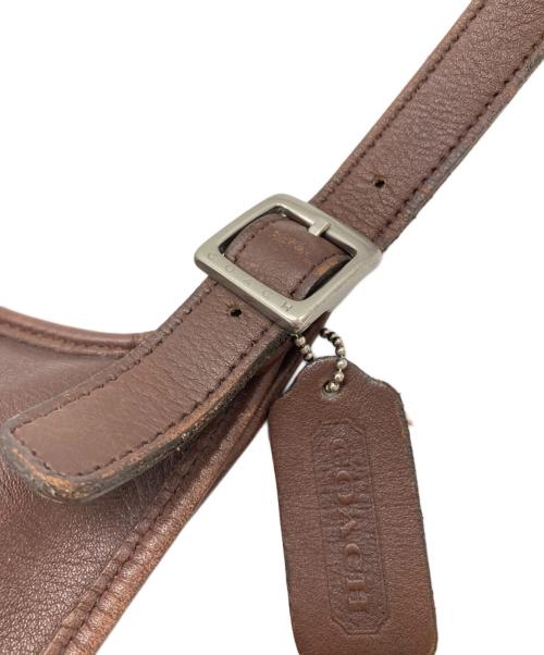 COACH（コーチ）COACH (コーチ) レザーショルダーバッグ ブラウンの古着・服飾アイテム