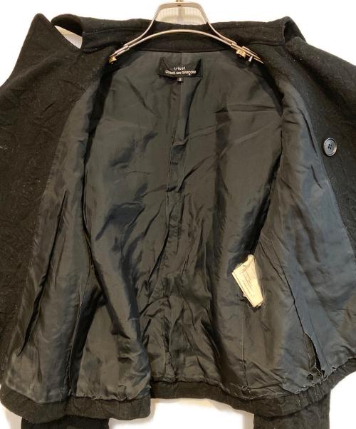 tricot COMME des GARCONS（トリココムデギャルソン）tricot COMME des GARCONS (トリココムデギャルソン) シワ加工ピーコート ブラック サイズ:Sの古着・服飾アイテム