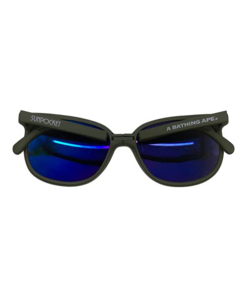 SUN POCKET（サンポケット）SUN POCKET (サンポケット) A BATHING APE (ア ベイシング エイプ) サングラス オリーブ サイズ:不明の古着・服飾アイテム