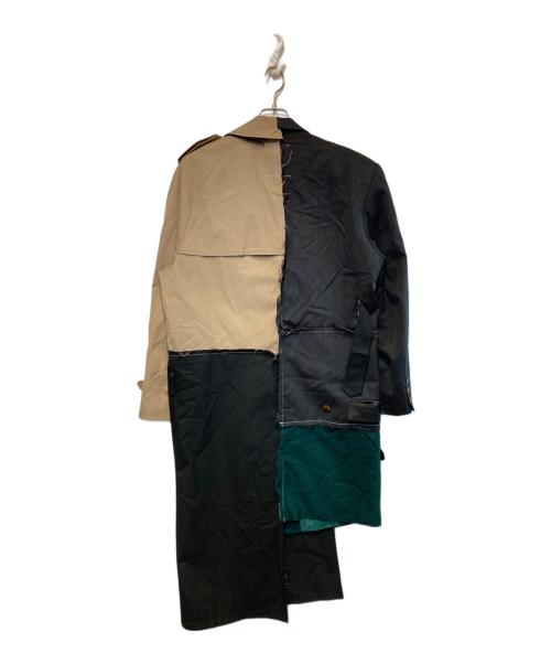 the elephant（ジ エレファント）the elephant (ジ エレファント) リメイクコート ベージュ×ブラック サイズ:Freeの古着・服飾アイテム