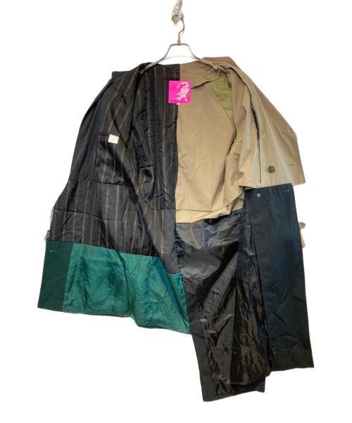 the elephant（ジ エレファント）the elephant (ジ エレファント) リメイクコート ベージュ×ブラック サイズ:Freeの古着・服飾アイテム