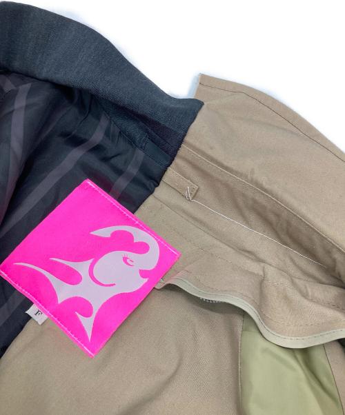 the elephant（ジ エレファント）the elephant (ジ エレファント) リメイクコート ベージュ×ブラック サイズ:Freeの古着・服飾アイテム