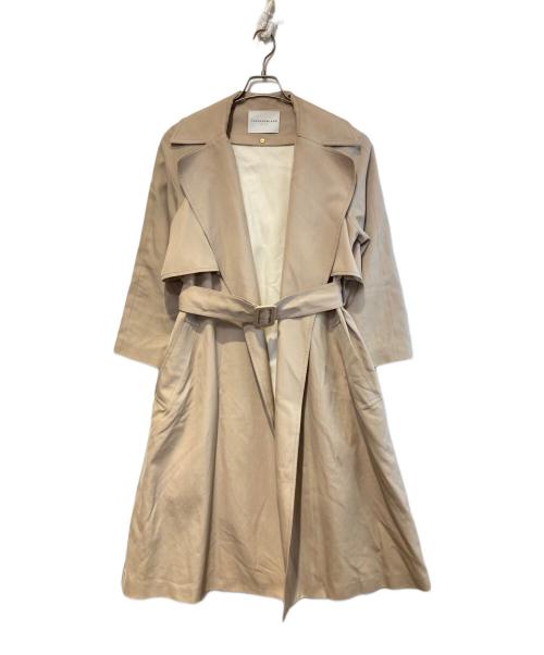 TOMORROW LAND（トゥモローランド）TOMORROW LAND (トゥモローランド) ウールギャバジン ガウンコート ベージュ サイズ:34の古着・服飾アイテム