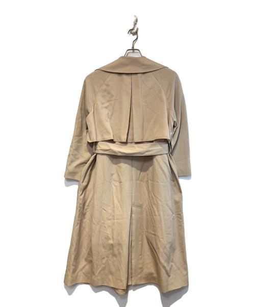 TOMORROW LAND（トゥモローランド）TOMORROW LAND (トゥモローランド) ウールギャバジン ガウンコート ベージュ サイズ:34の古着・服飾アイテム