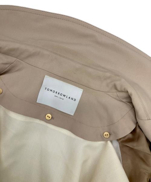 TOMORROW LAND（トゥモローランド）TOMORROW LAND (トゥモローランド) ウールギャバジン ガウンコート ベージュ サイズ:34の古着・服飾アイテム