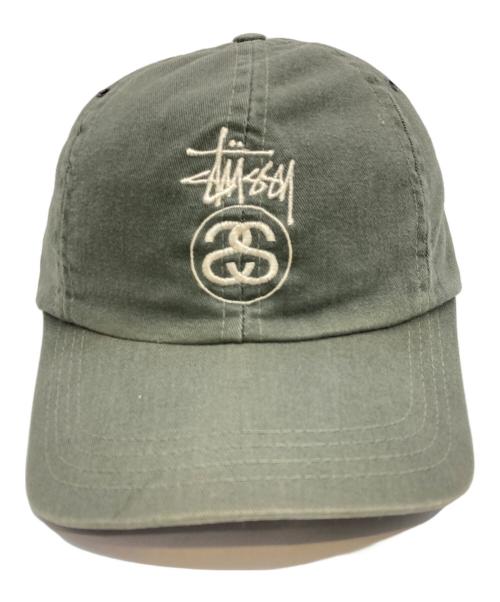 stussy（ステューシー）stussy (ステューシー) SSリンクロゴベースボールキャップ カーキ サイズ:下記参照　の古着・服飾アイテム