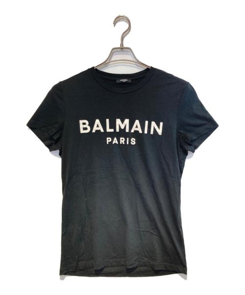 BALMAIN（バルマン）BALMAIN (バルマン) プリントTシャツ ブラック サイズ:Sの古着・服飾アイテム