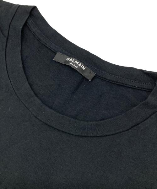 BALMAIN（バルマン）BALMAIN (バルマン) プリントTシャツ ブラック サイズ:Sの古着・服飾アイテム