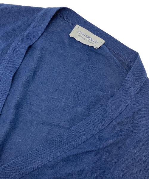 JOHN SMEDLEY（ジョンスメドレー）JOHN SMEDLEY (ジョンスメドレー) コットンニットカーディガン ネイビー サイズ:Lの古着・服飾アイテム