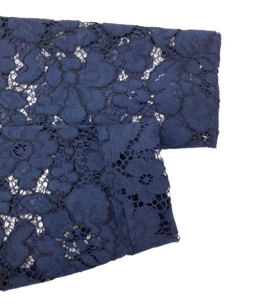 CAROLINA HERRERA（カロライナヘレラ）CAROLINA HERRERA (カロライナヘレラ) レースワンピース ネイビー サイズ:下記参照　の古着・服飾アイテム