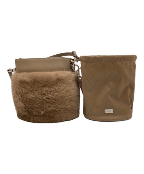 FOXEY（フォクシー）FOXEY (フォクシー) FUR PETIT BAG ベージュの古着・服飾アイテム