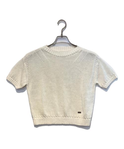 FOXEY（フォクシー）FOXEY (フォクシー) リネンS/Sニット ホワイト サイズ:38の古着・服飾アイテム