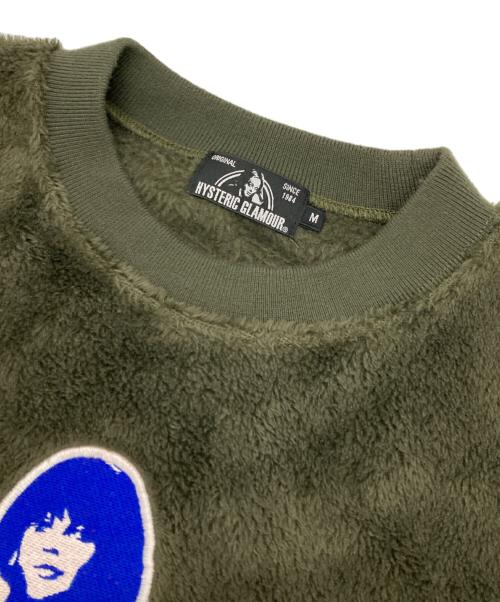 Hysteric Glamour（ヒステリックグラマー）Hysteric Glamour (ヒステリックグラマー) HELL OVAL アップリケスウェット オリーブ サイズ:Mの古着・服飾アイテム