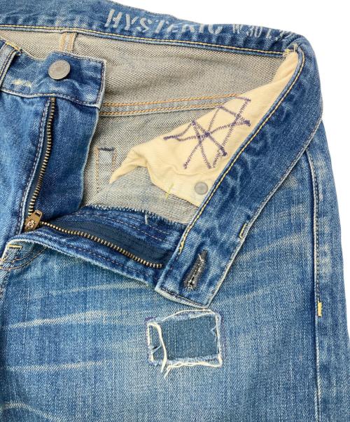 Hysteric Glamour（ヒステリックグラマー）Hysteric Glamour (ヒステリックグラマー) スクエアウィンドスタッズデニムパンツ インディゴ サイズ:30の古着・服飾アイテム