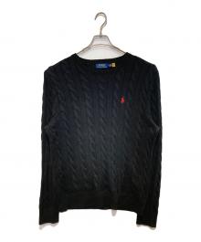 POLO RALPH LAUREN（ポロ・ラルフローレン）の古着「ケーブルニット」｜ブラック
