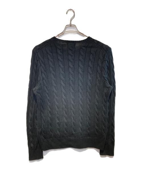 POLO RALPH LAUREN（ポロ・ラルフローレン）POLO RALPH LAUREN (ポロ・ラルフローレン) ケーブルニット ブラック サイズ:Mの古着・服飾アイテム