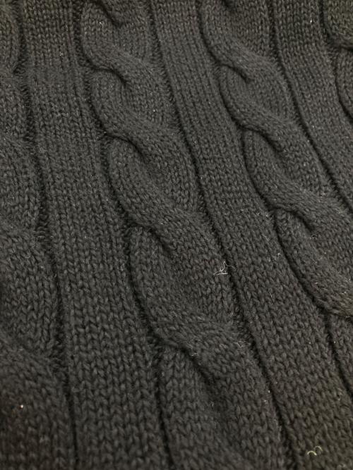 POLO RALPH LAUREN（ポロ・ラルフローレン）POLO RALPH LAUREN (ポロ・ラルフローレン) ケーブルニット ブラック サイズ:Mの古着・服飾アイテム