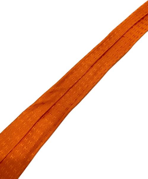 HERMES（エルメス）HERMES (エルメス) Hパターンシルクネクタイ オレンジ サイズ:下記参照　の古着・服飾アイテム