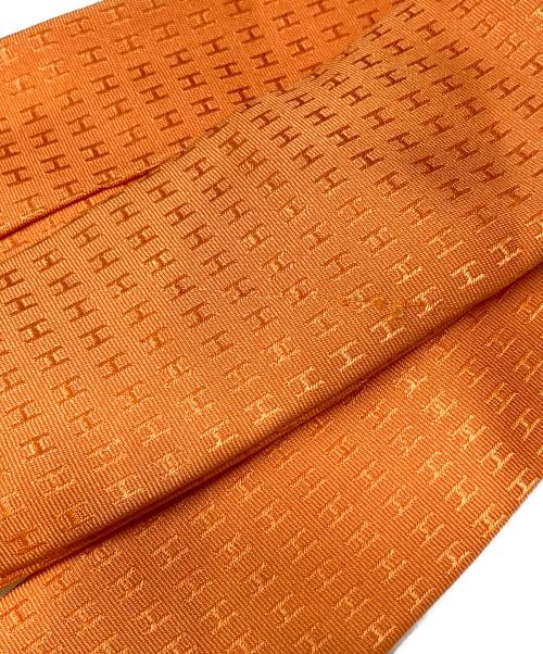 HERMES（エルメス）HERMES (エルメス) Hパターンシルクネクタイ オレンジ サイズ:下記参照　の古着・服飾アイテム