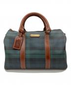 POLO RALPH LAURENポロ・ラルフローレン）の古着「ミニボストンバッグ」｜ネイビー×グリーン