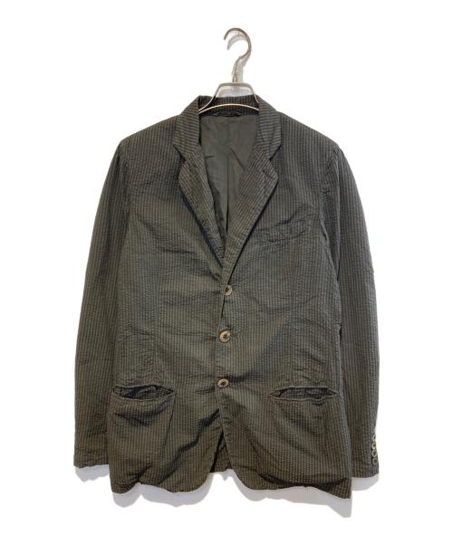 GIORGIO ARMANI（ジョルジョアルマーニ）GIORGIO ARMANI (ジョルジョアルマーニ) シアサッカーストライプジャケット グレー サイズ:44の古着・服飾アイテム