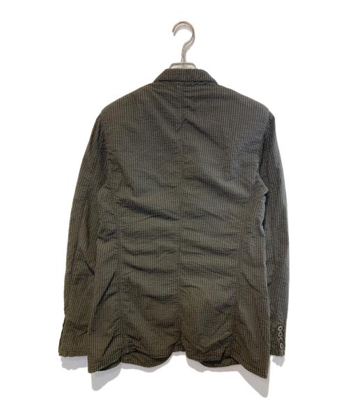 GIORGIO ARMANI（ジョルジョアルマーニ）GIORGIO ARMANI (ジョルジョアルマーニ) シアサッカーストライプジャケット グレー サイズ:44の古着・服飾アイテム