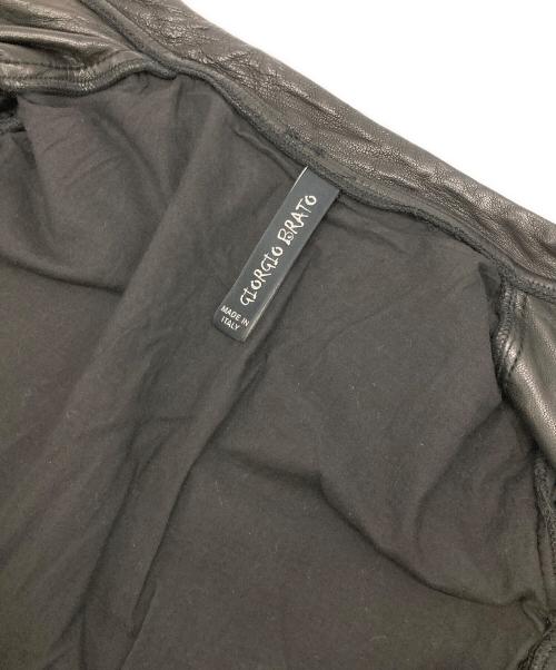 GIORGIO BRATO（ジョルジョブラッド）GIORGIO BRATO (ジョルジョブラッド) シープレザージャケット ブラック サイズ:40の古着・服飾アイテム