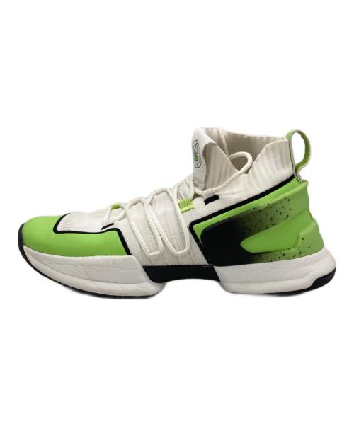 EQUALIZER（イコライザ）EQUALIZER (イコライザ) ハイカットスニーカー グリーン×ホワイト サイズ:27cmの古着・服飾アイテム